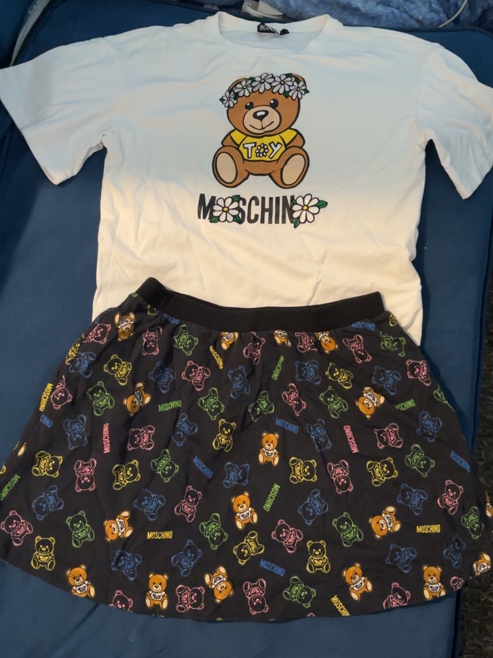 Moschino White & Black Teddy Graphic Kids  Set